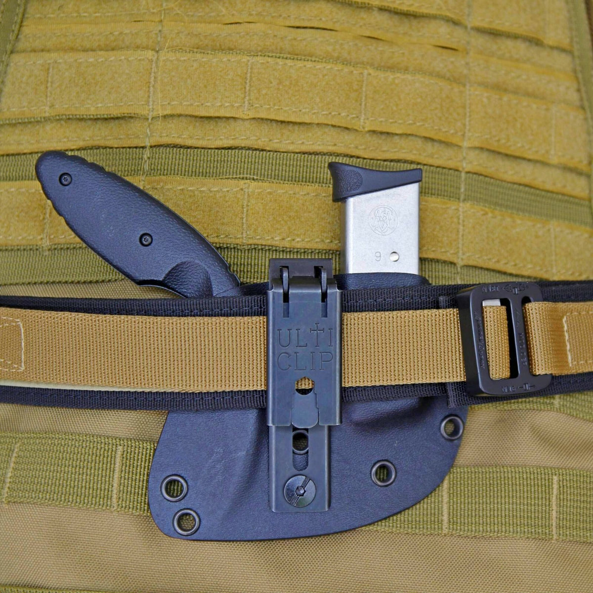 Ulticlip XL Multi-Tool Holster Clip for 1.5-Inch Belts – Locking Steel Belt Loop