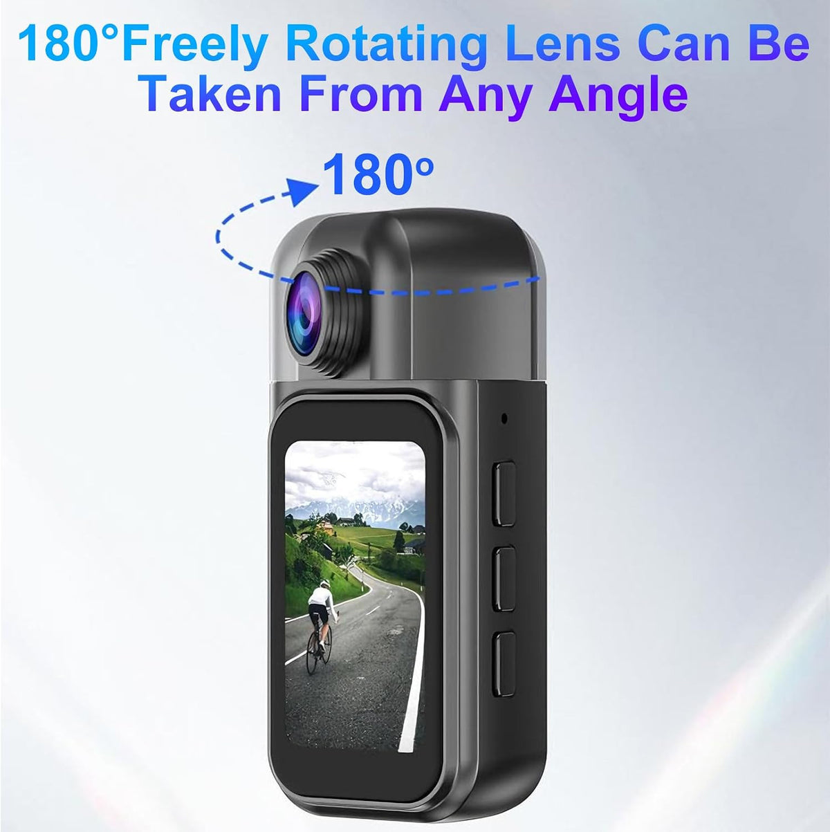 4K HD Action Camera with 1.47" Touch Screen POV Body Cam for Travel & Vlogging