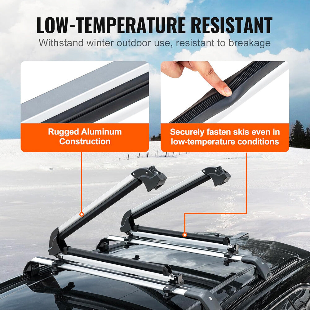 Roof Rack Cross Bar for Snowboard Ski Carrier with Lock System for Toyota 4Runner