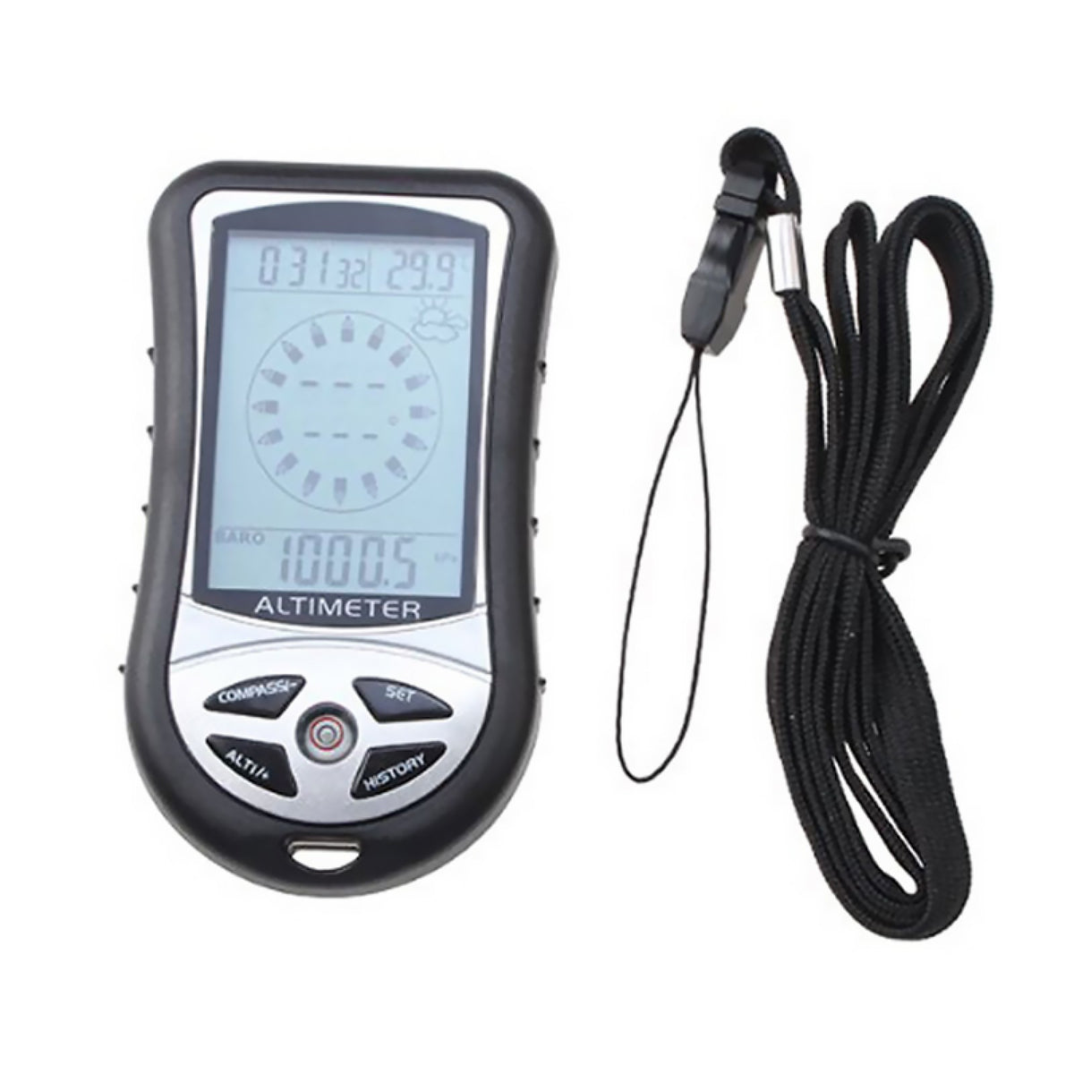 Digital Hiking Altimeter Compass Barometer Thermometer Watch 8-in-1 Outdoor Tool