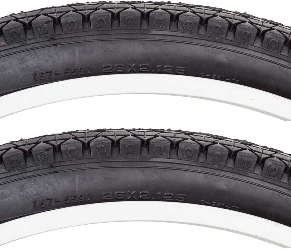 Urban Beach Cruiser Bike Tire Pair 26x2.125 Black Street Style