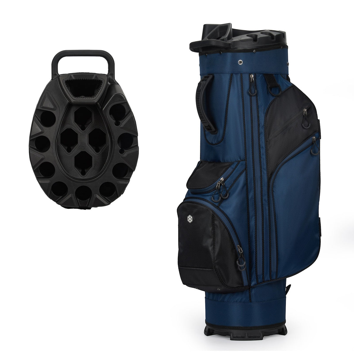 Lightweight 14-Way Golf Cart Bag with Full-Length Dividers Cooler Pocket & Rain Cover
