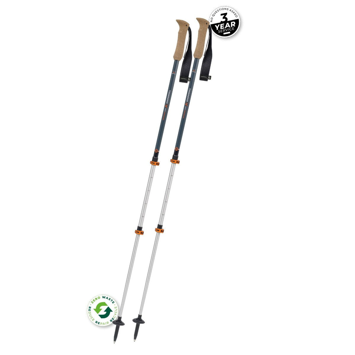 Lightweight Hiking Trekking Poles - Adjustable Aluminum, Anti-Shock System