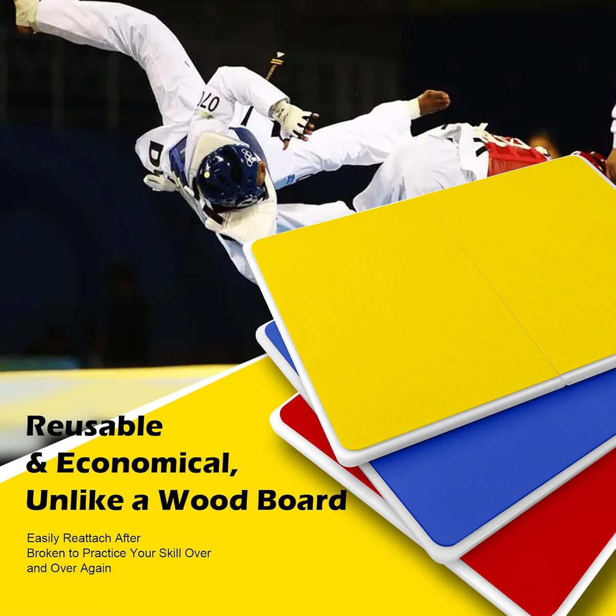 Rebreakable Martial Arts Breaking Boards Set for Taekwondo & Karate Training