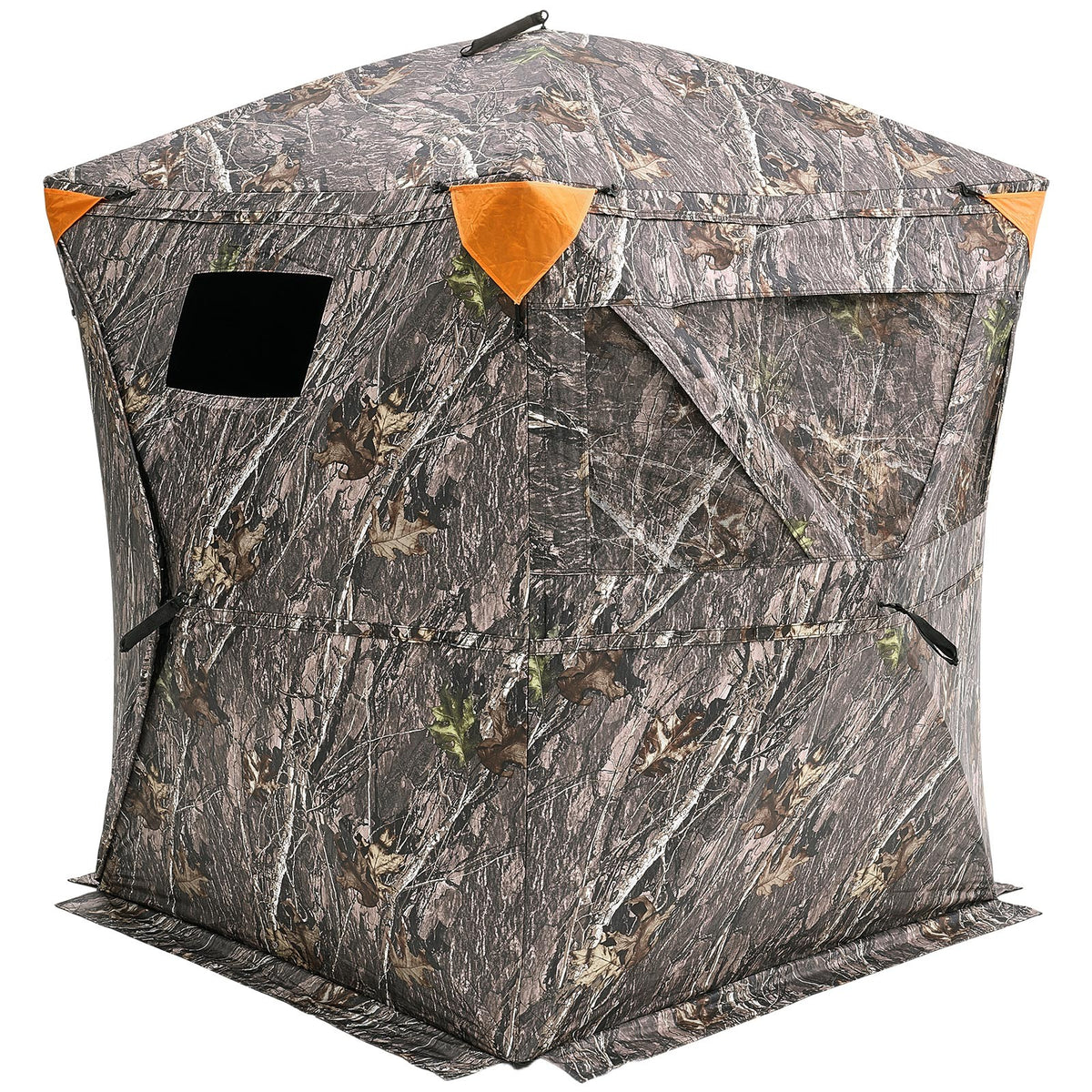 Hunting Blind 270° View Camouflage Ground Shelter with Mesh Windows for 1-3 People