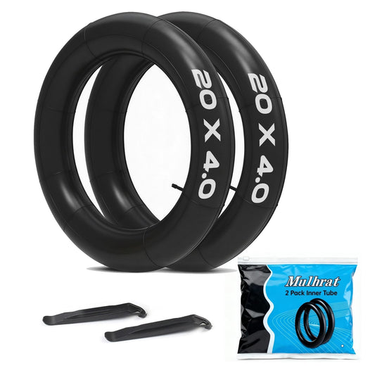 Heavy-Duty Bicycle Inner Tubes 20x4.0 & 26x4.0 with Schrader Valve – 2 Pack