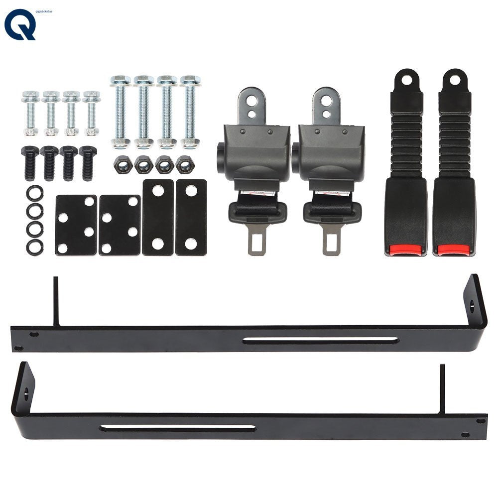 Retractable Golf Cart Seat Belts & Bracket Kit for EZGO Yamaha Club Car