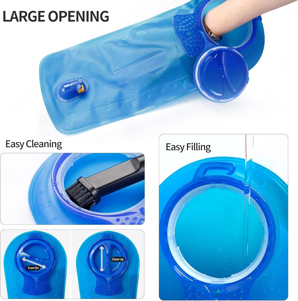 Hydration Bladder Water Reservoir 1.5L-3L for Hiking Camping Backpack