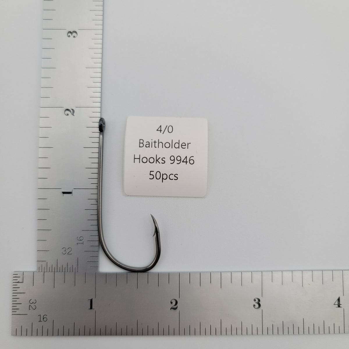 Fishing Hooks Set - Offset Baitholder Hooks in Multiple Sizes, 50 Pack