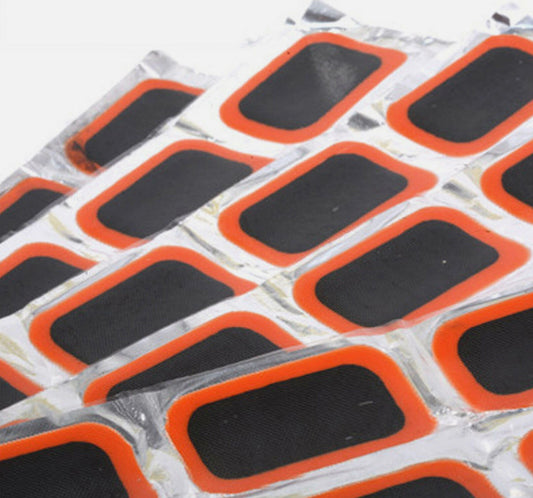 Bicycle Tire Repair Patches Kit - 10 Rectangular Glueless Puncture Patches