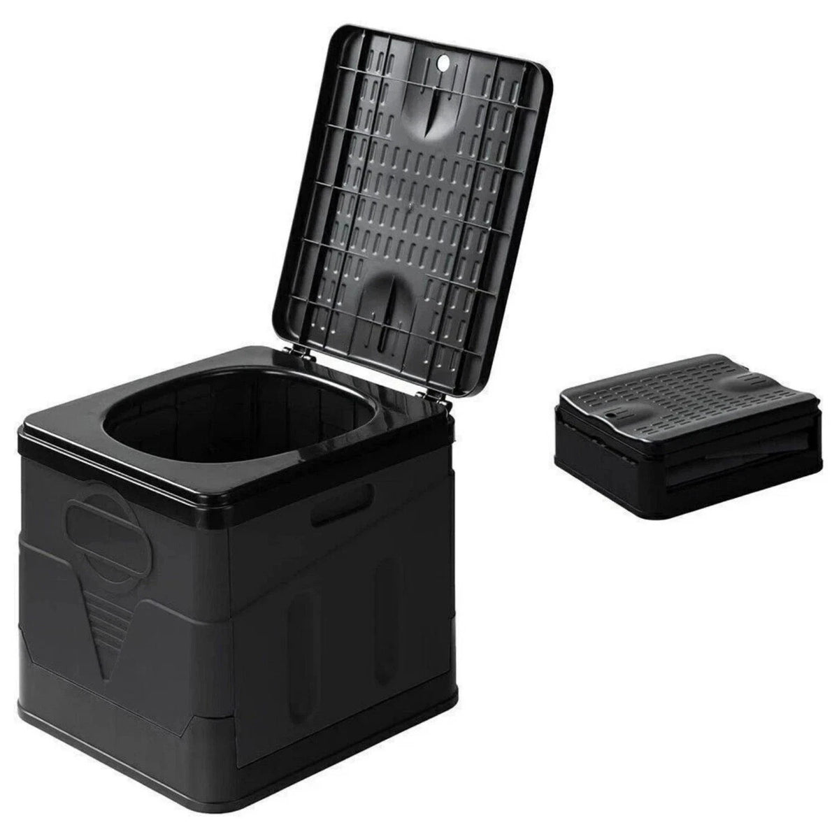 Portable Camping Toilet 20L Foldable Potty for Car Travel & Hiking Emergency