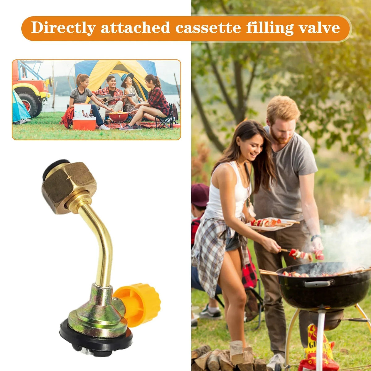 Camping Gas Refill Adapter & Inflation Valve System - Brass & Heavy-Duty Variants