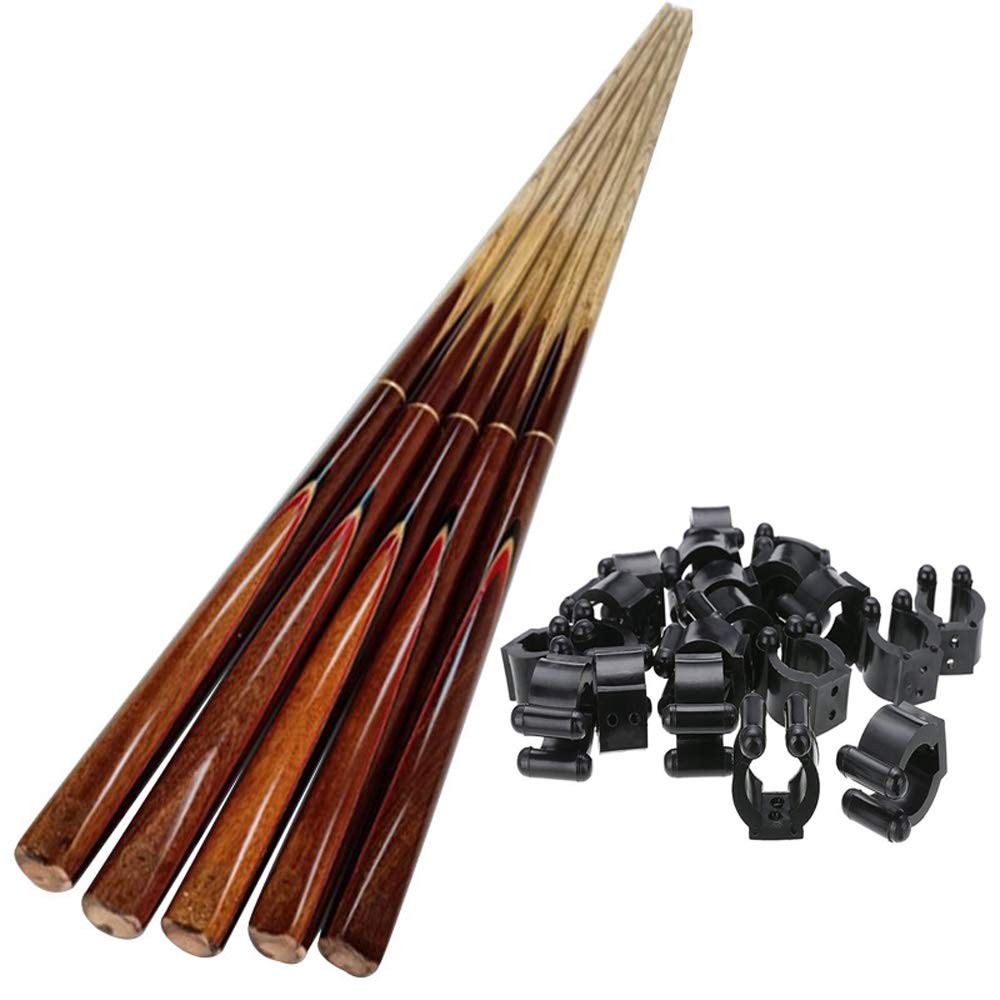 12 Pack Pool Cue Clips for Rack and Rod Holder - Black