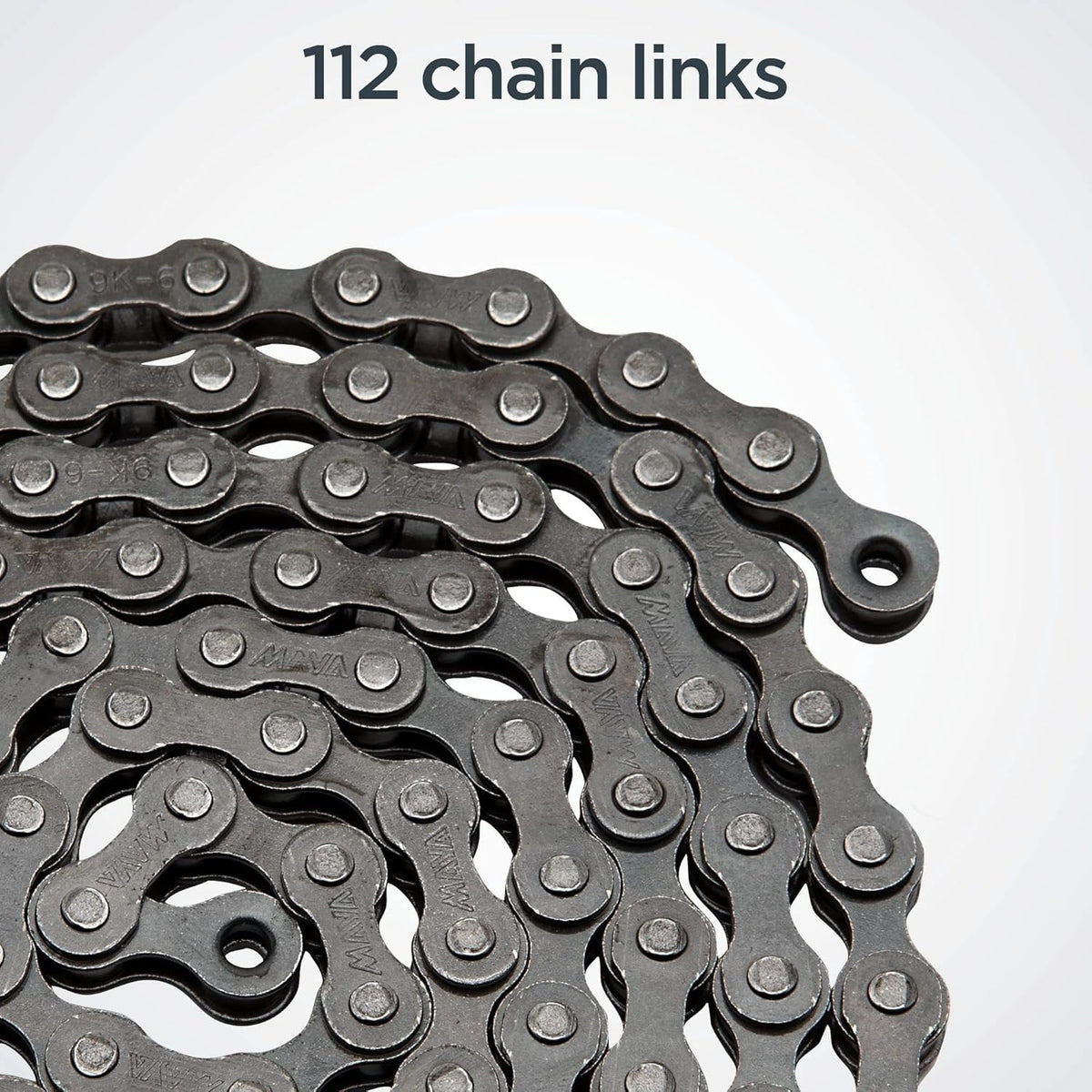 Heavy-Duty Bicycle Chain - 112 Links, Fits Derailleur & Single Speed Bikes