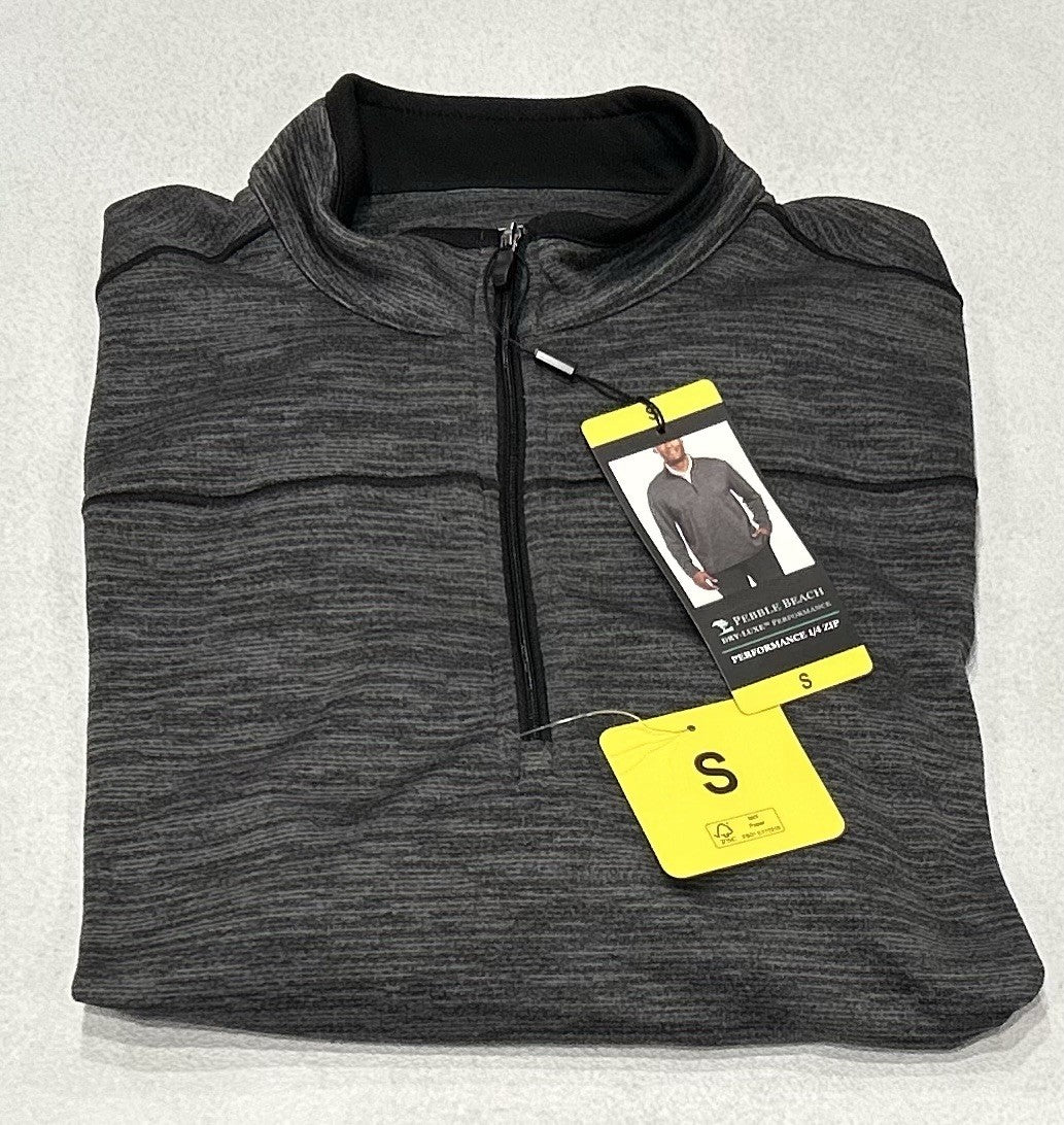 Men's Performance 1/4 Zip Shirt - Dry-Luxe Activewear, Gray, S