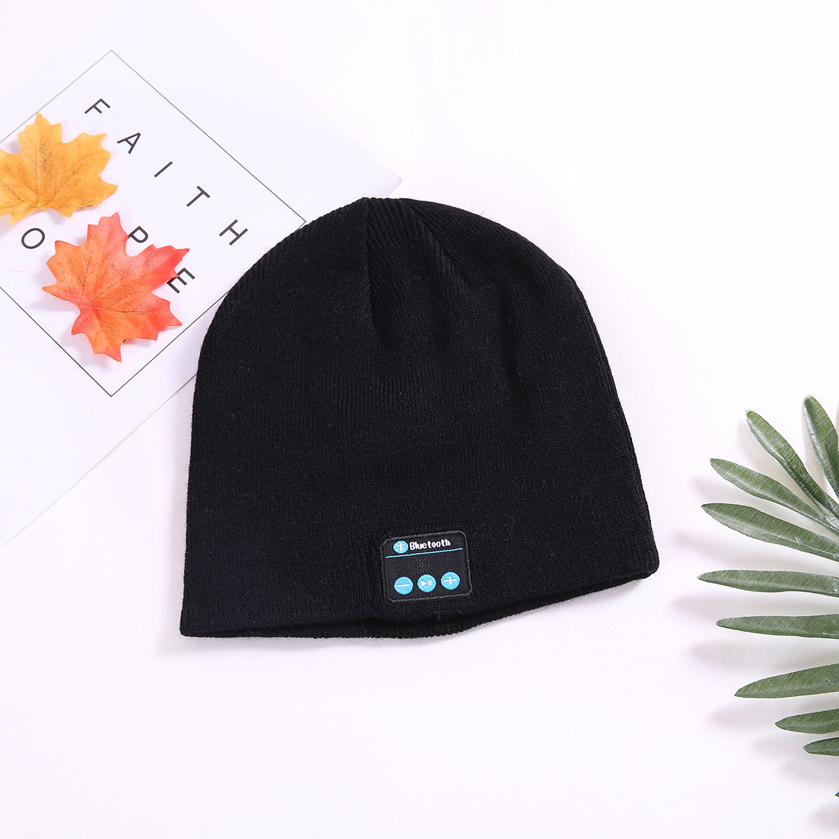 Winter Bluetooth Beanie Hat with Headset and Microphone, Wireless Audio