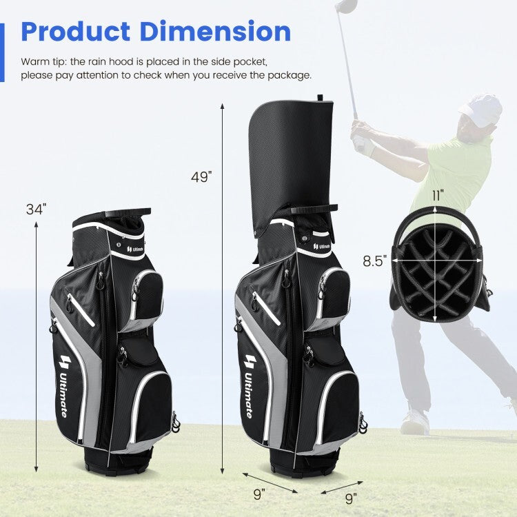Lightweight Golf Stand Bag with 14-Way Divider & Shoulder Strap