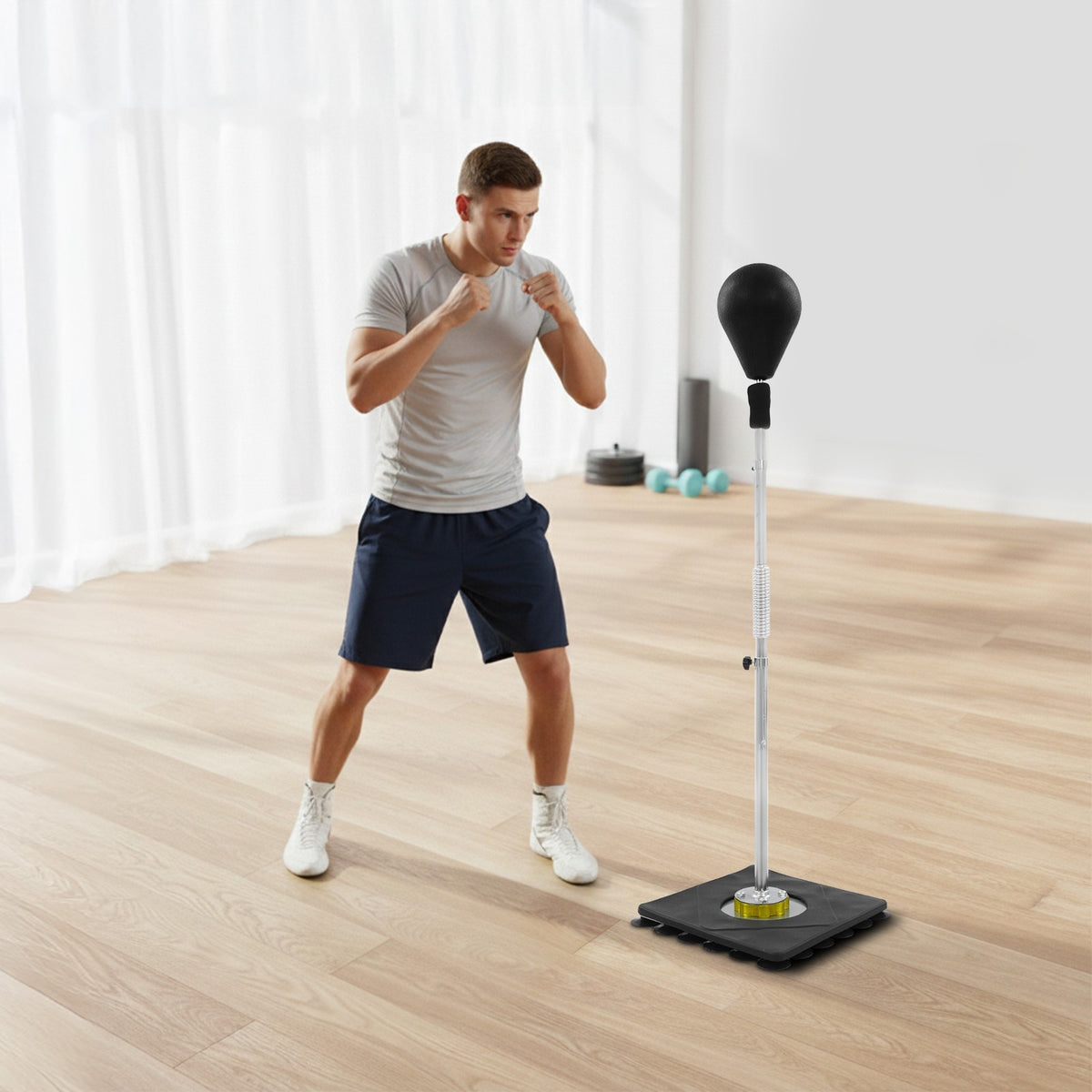 Adjustable Punching Bag with Suction Cup Base for Boxing & Martial Arts Training