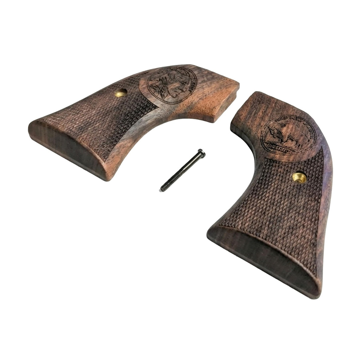 Ruger Revolver Walnut Buffalo Nickel Grips - Fits Super Wrangler & Blackhawk