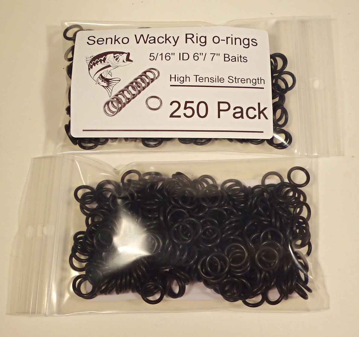 Wacky Worm Rigging O-Rings for Senko & Stick Soft Baits 5/16" ID - Pack of 250+