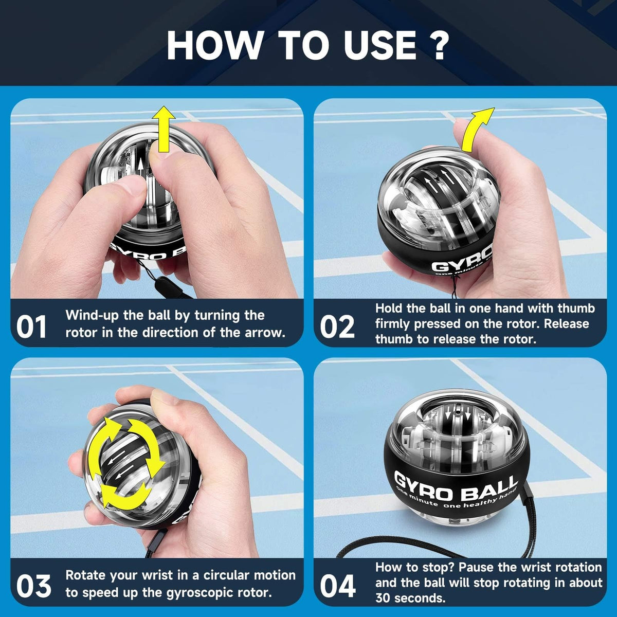 Torque Ball Hand Exerciser - Grip Strength Trainer for Forearm