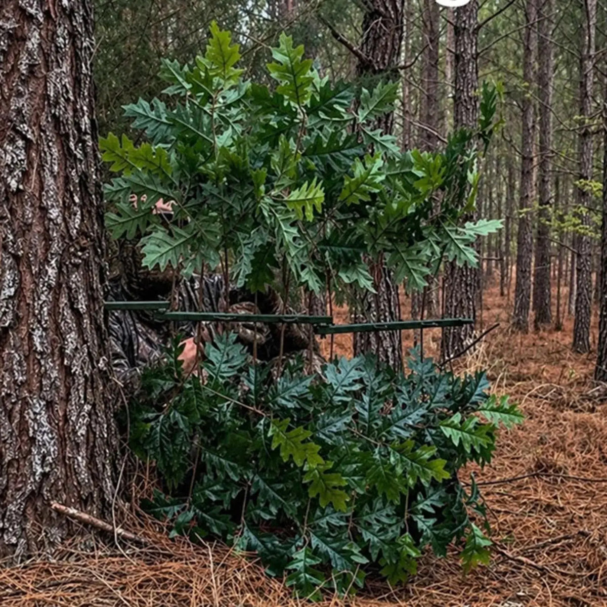 Camouflage Branch Stand Set for Hunting Tree Concealment - Weatherproof Metal