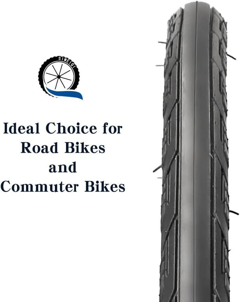 2 Pack 700C Road Bike Tires 23-35C with Levers, Puncture-Resistant, Fast Rolling