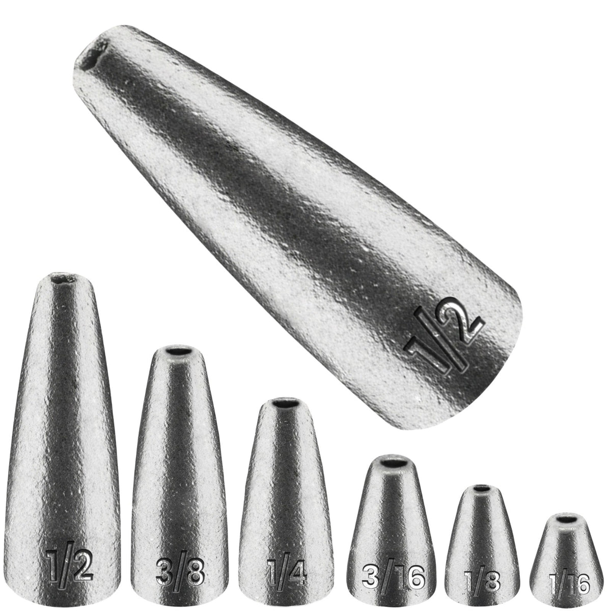 Fishing Bullet Sinkers Lead Worm Weights 25 Pack for Bass Texas Rig