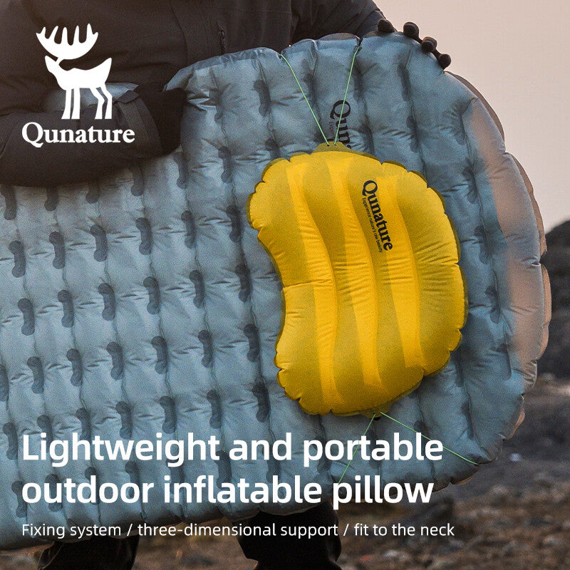 Lightweight Inflatable Camping Pillow with Neck Support - Compact & Waterproof