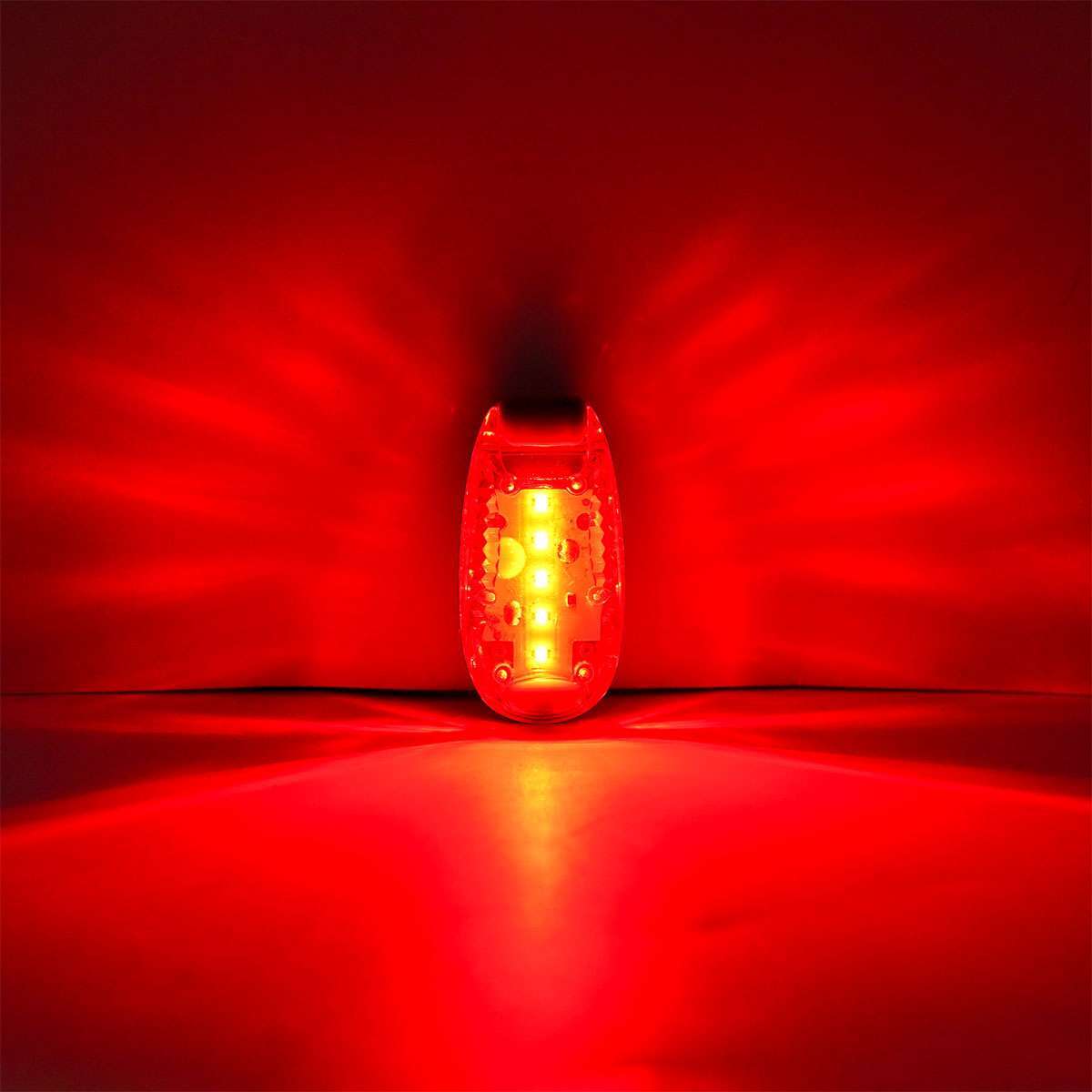 2-Pack LED Safety Clip-On Bicycle Tail Lights - Night Warning Strobe Lamp