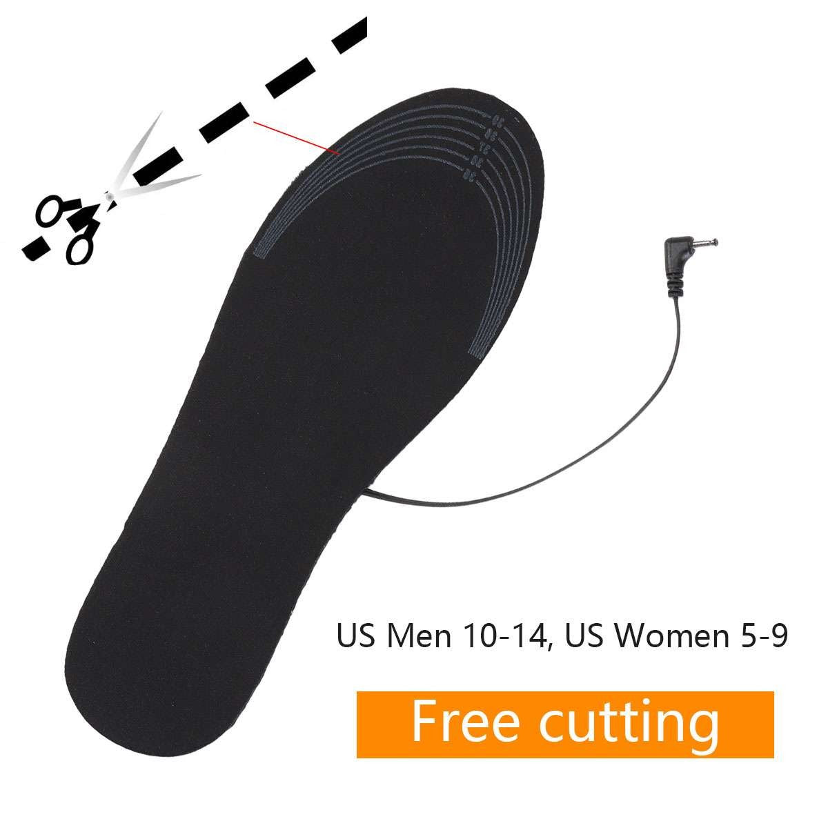 Rechargeable Heated Insoles for Winter Foot Warmth, Unisex, Cuttable