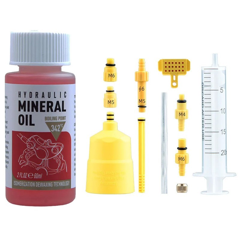 Mountain Bike Hydraulic Brake Bleed Kit with Mineral Oil - Universal Fit