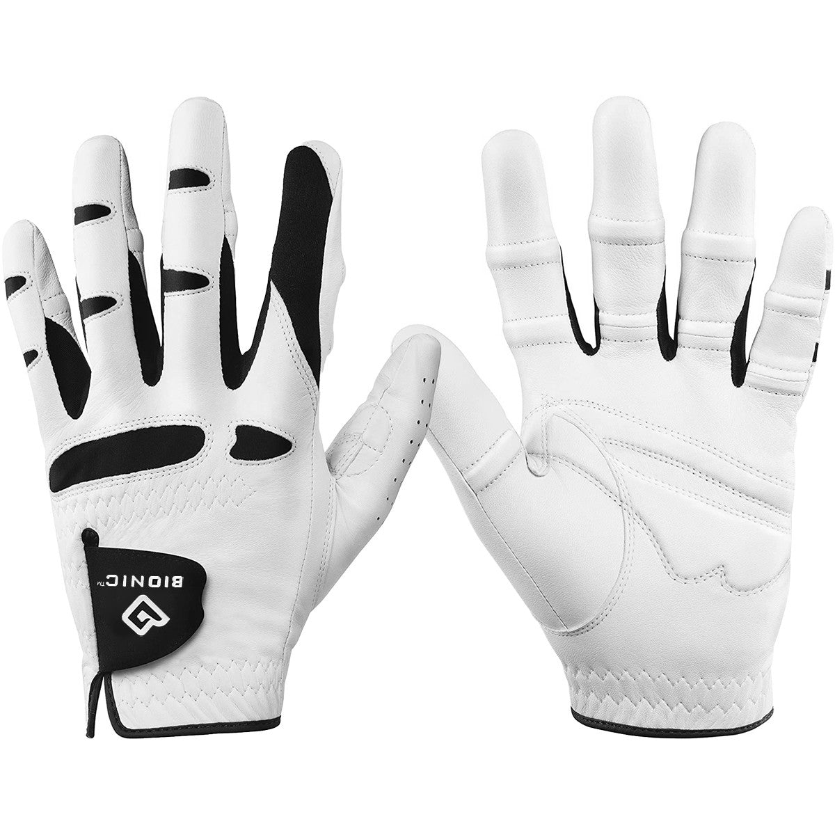 Men's Golf Glove Left Hand Grip Support Dual Expansion Zone White