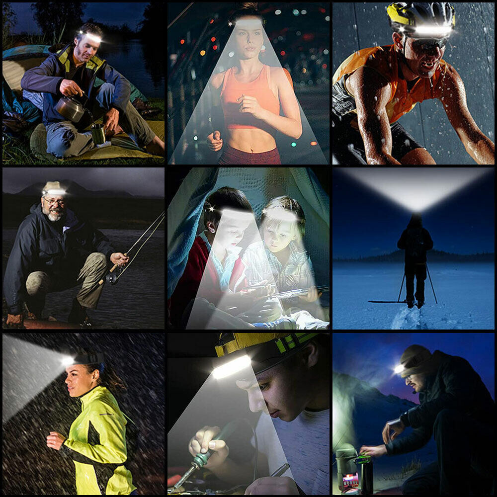 Rechargeable LED Headlamp with Motion Sensor and USB Charging