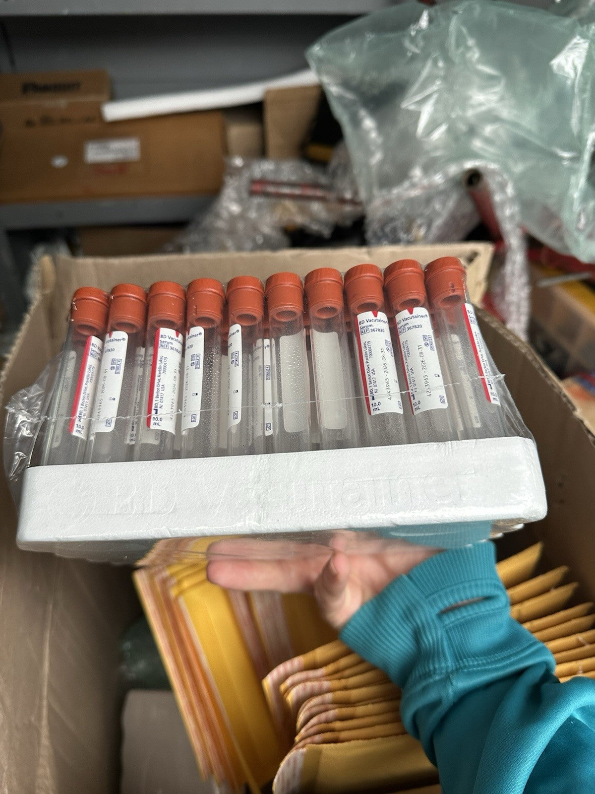 Blood Collection Tubes 10ml Red Top Pack of 100 Medical Laboratory Supplies