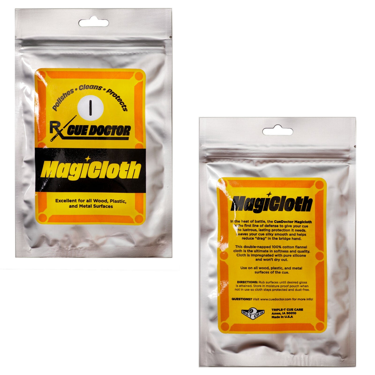 Cue Doctor MagiCloth Pool Cue Polishing Cloth with Silicone - 14 x 10.75 in