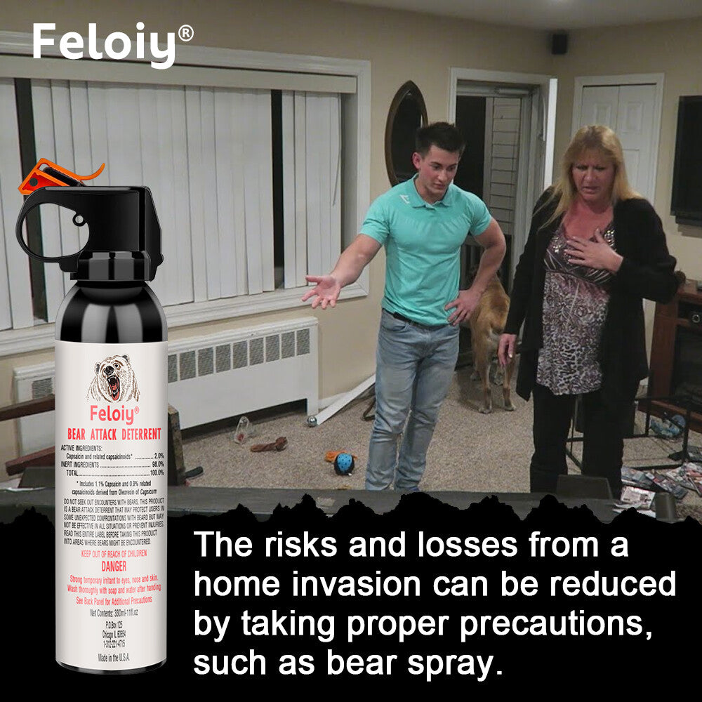 Bear Spray 11oz Powerful Fog Deterrent with Holster - Effective Animal Defense