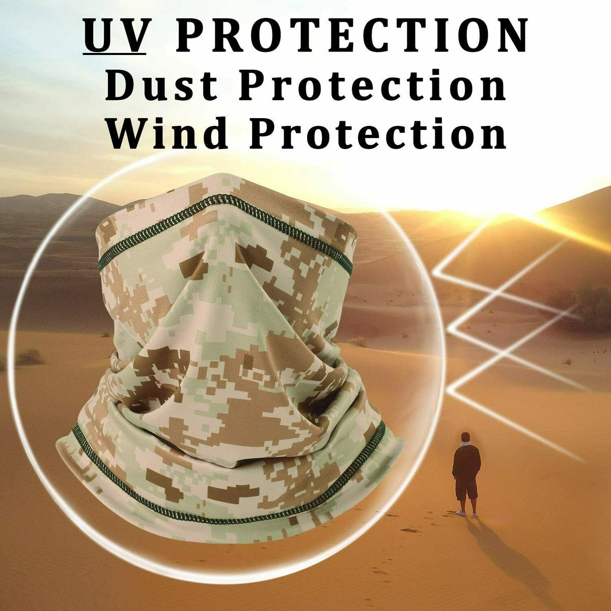 UV Face Mask Neck Gaiter Balaclava for Outdoor Sun & Dust Protection