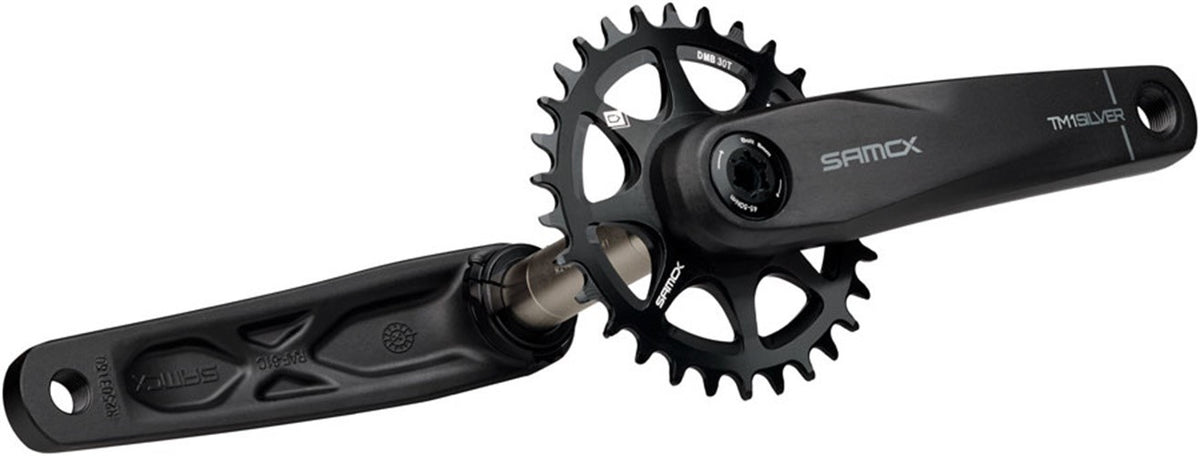 Samox Silver TM-1 Bicycle Crankset 155mm 3-Bolt Direct Mount 30T Chainring