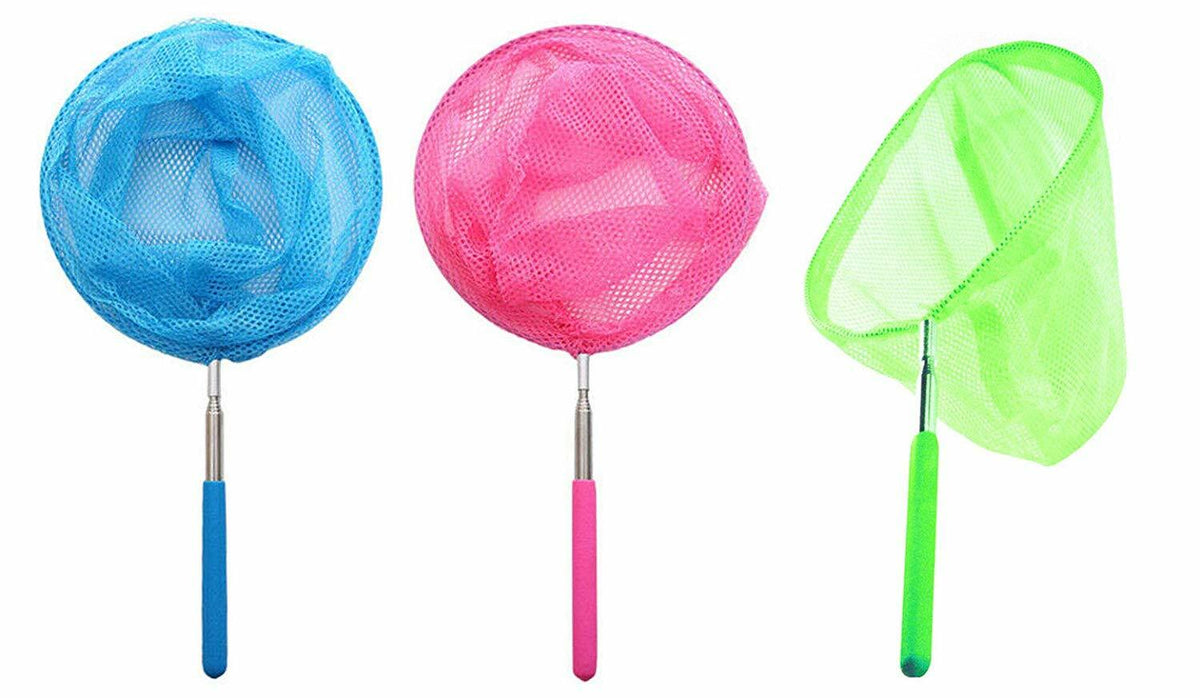 Kids Telescoping Butterfly Bug Catching Nets 3-Pack - Outdoor Insect Nets