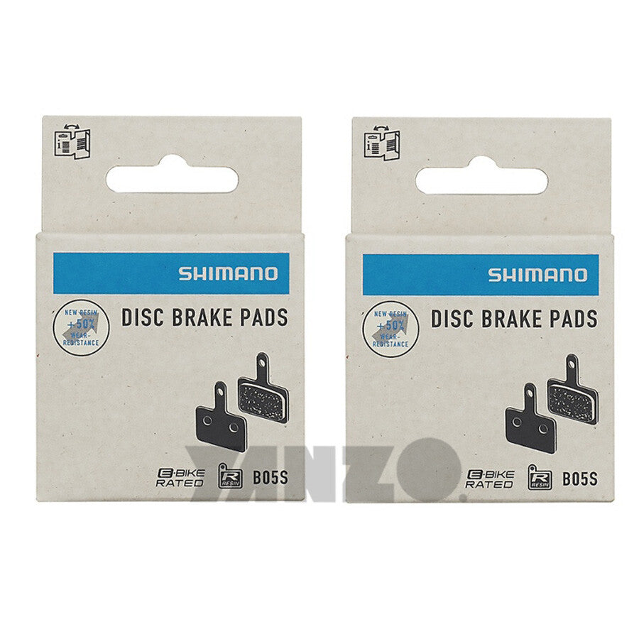 Shimano B05S-RX Resin Disc Brake Pads for Mountain Bikes, 2-Piston, Silent, Durable
