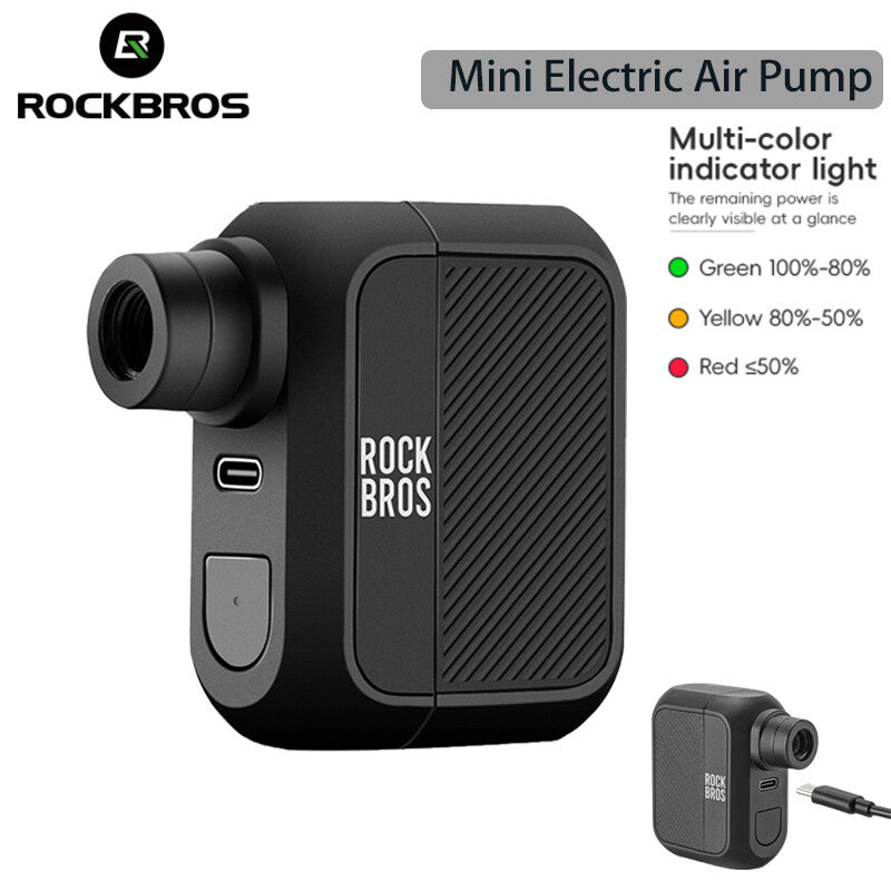 Mini Electric Bike Pump Portable Air Inflator 100 PSI for Tires