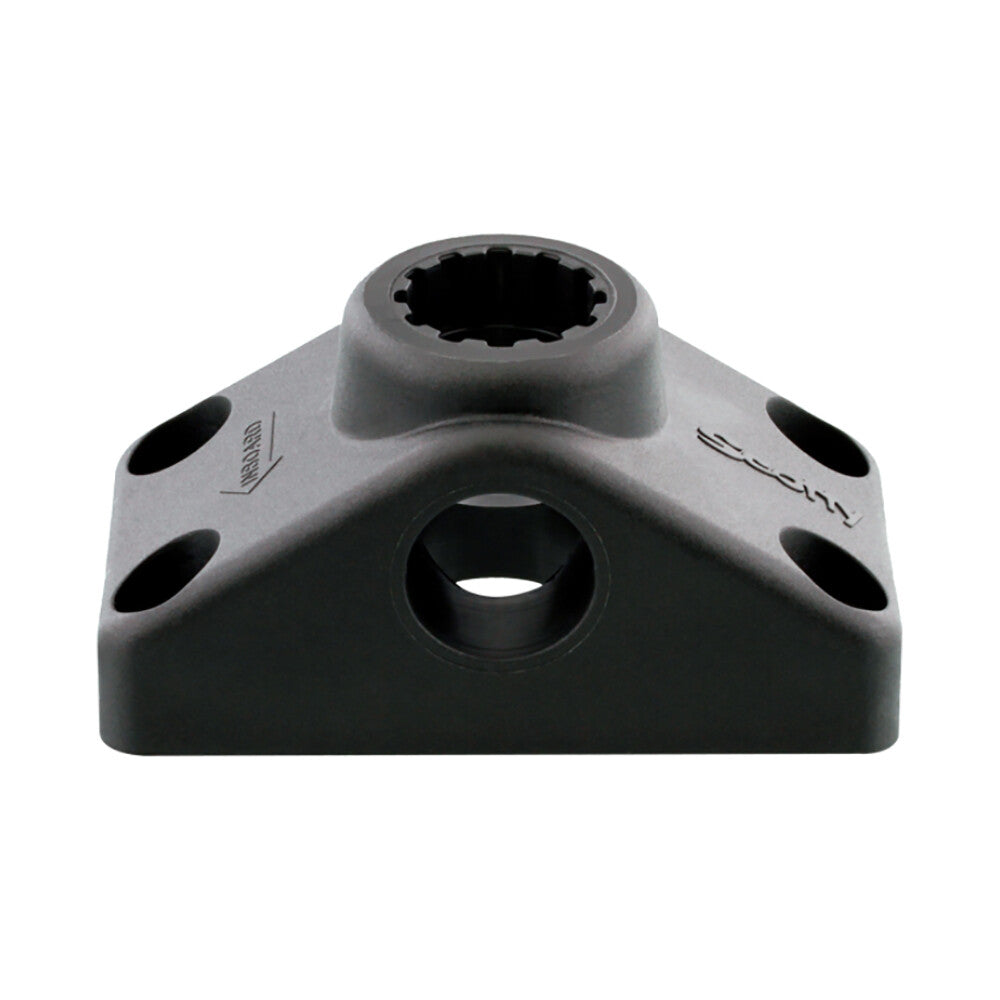 Combination Side or Deck Mount for Boat Railings - Black