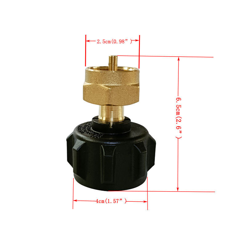 Propane Refill Adapter with QCC1 Regulator for 1LB Cylinders