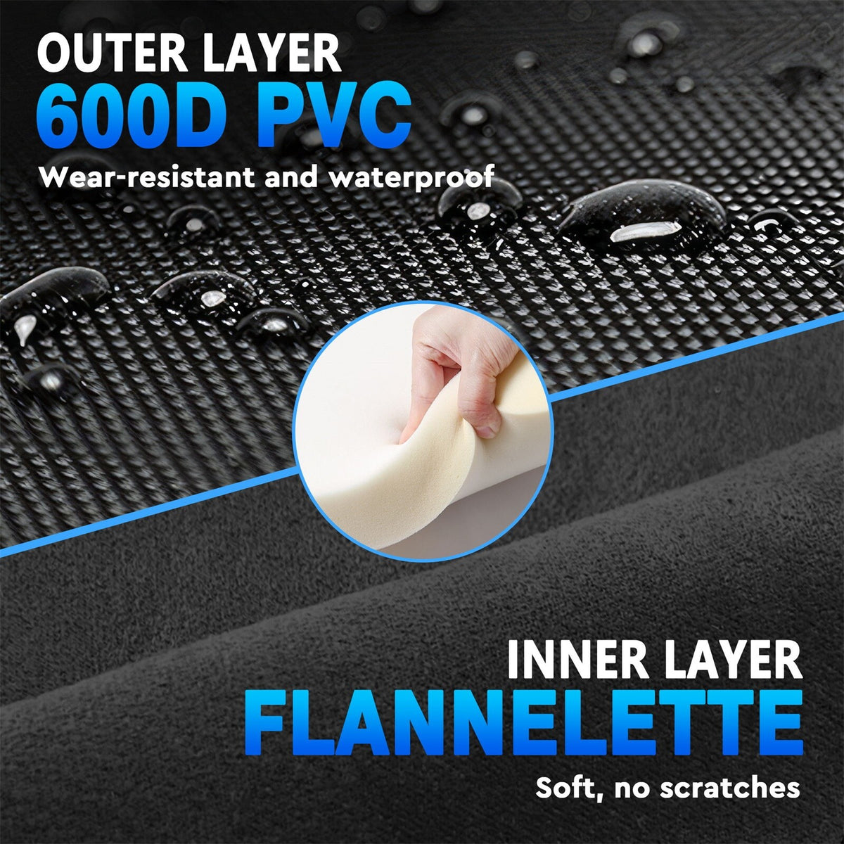 50-Inch Bicycle Tailgate Pad for Pickup Trucks - Fits 5 Bikes, Protective Cover with Tool Pocket