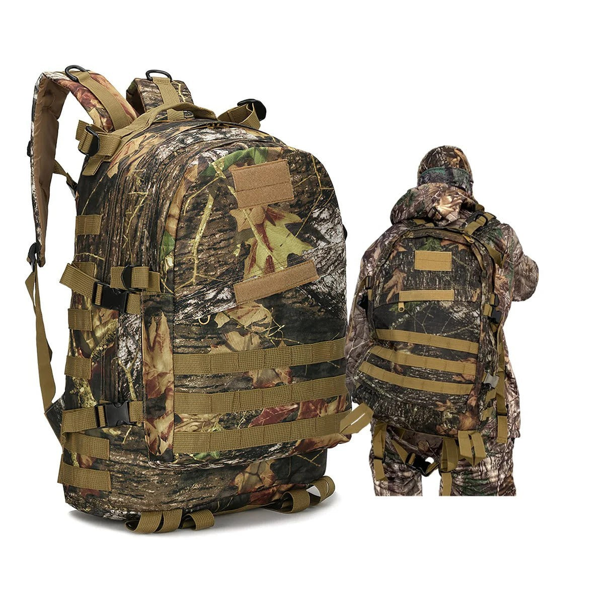 50L Camo Hunting Tactical Backpack Multi-Purpose Travel Bag