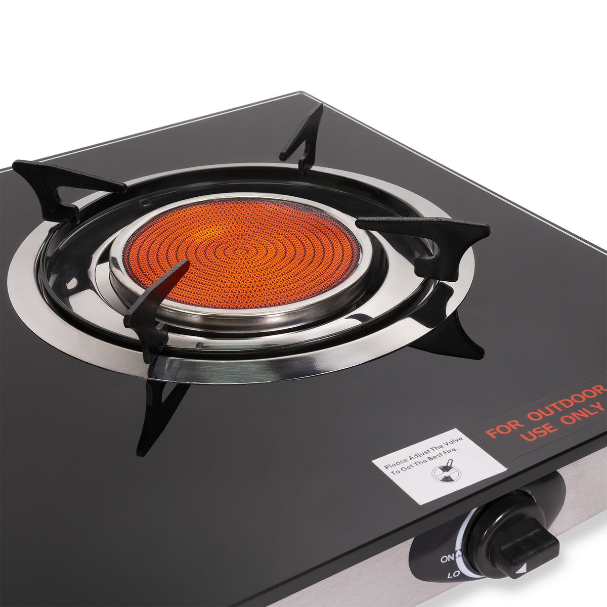 Portable Infrared Gas Stove Double Burner Propane BBQ Camping Outdoor