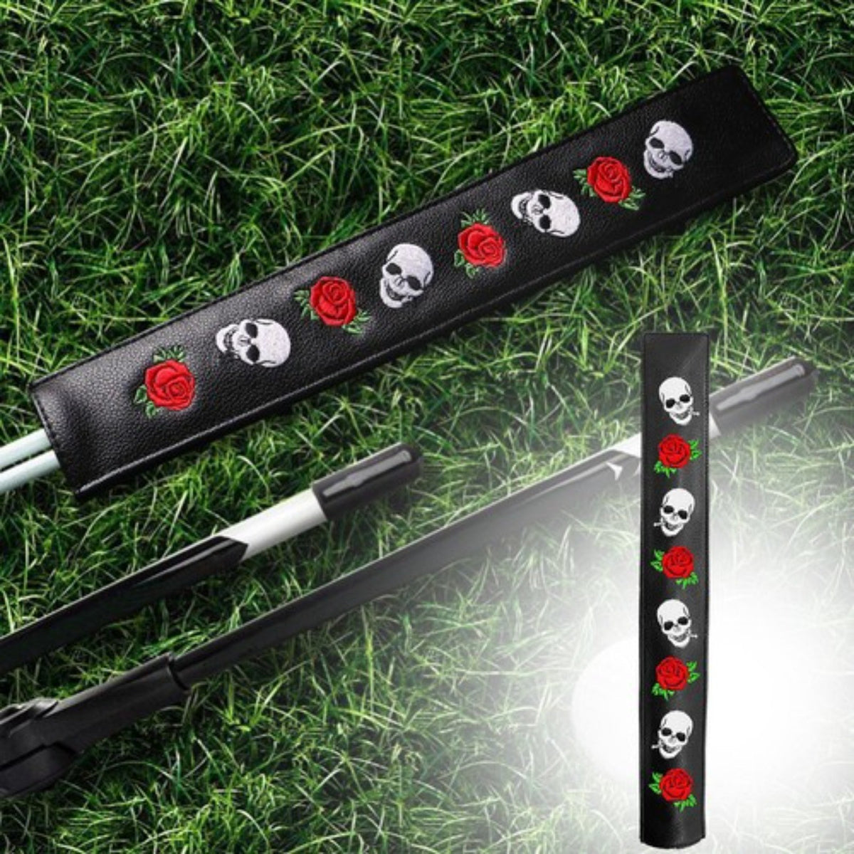 Leather Cover for Golf Alignment Sticks 14x2 Inch - Fits 2 Sticks, Resists
