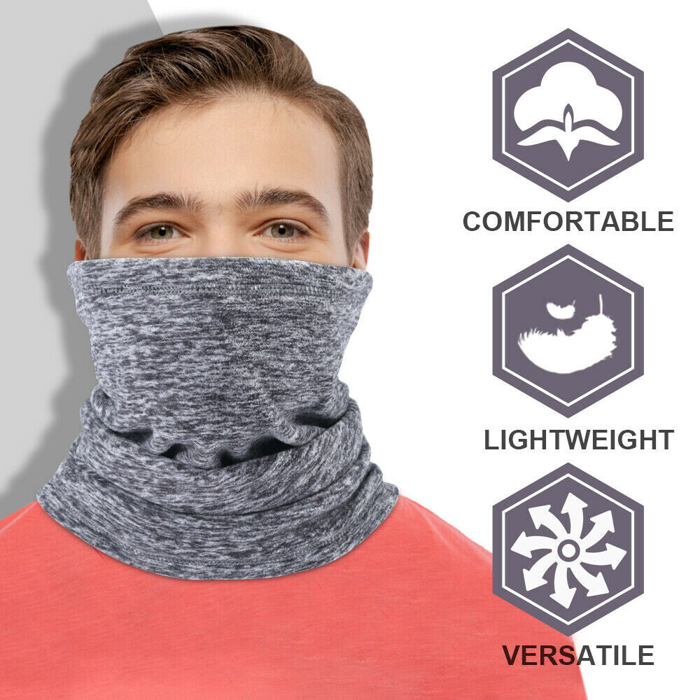Winter Neck Gaiter Face Mask - Windproof Fleece Scarf for Cold Weather