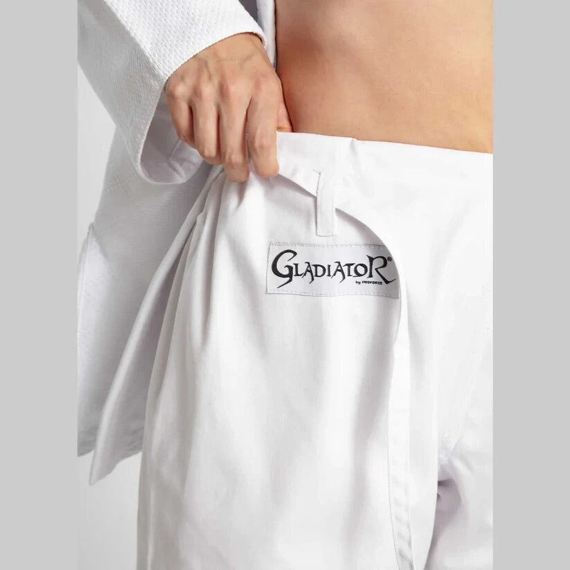 ProForce Gladiator Judo Uniform White Size 5 Traditional Drawstring Cotton